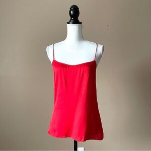 DIANE VON FURSTENBERG | Red Silk Camisole Tank Top Sz 8